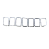 Maxbell 7Pcs Grille Decor Ring Set 68227779AA Decor Cover for Cherokee Electroplating Frame