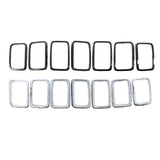 Maxbell 7Pcs Grille Decor Ring Set 68227779AA Decor Cover for Cherokee Electroplating Frame