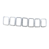 Maxbell 7Pcs Grille Decor Ring Set 68227779AA Decor Cover for Cherokee Electroplating Frame
