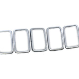 Maxbell 7Pcs Grille Decor Ring Set 68227779AA Decor Cover for Cherokee Electroplating Frame