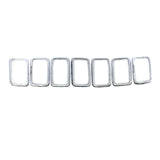 Maxbell 7Pcs Grille Decor Ring Set 68227779AA Decor Cover for Cherokee Electroplating Frame