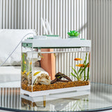 Maxbell Desktop Aquarium Fish Tank USB Storage Pump Decoration Relax
