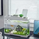 Maxbell Desktop Aquarium Fish Tank USB Storage Pump Decoration Relax