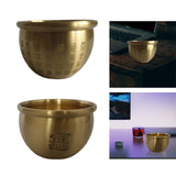 Maxbell Brass Fengshui Bowl Feng Shui Handcarved Wealth Luck Bai Fu for Good Luck Fu Bowl