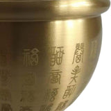 Maxbell Brass Fengshui Bowl Feng Shui Handcarved Wealth Luck Bai Fu for Good Luck Fu Bowl