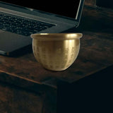 Maxbell Brass Fengshui Bowl Feng Shui Handcarved Wealth Luck Bai Fu for Good Luck Fu Bowl