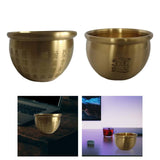 Maxbell Brass Fengshui Bowl Feng Shui Handcarved Wealth Luck Bai Fu for Good Luck Fu Bowl