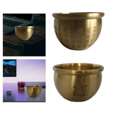 Maxbell Brass Fengshui Bowl Feng Shui Handcarved Wealth Luck Bai Fu for Good Luck Fu Bowl