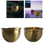 Maxbell Brass Fengshui Bowl Feng Shui Handcarved Wealth Luck Bai Fu for Good Luck Fu Bowl