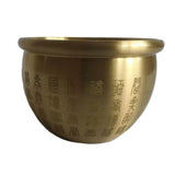 Maxbell Brass Fengshui Bowl Feng Shui Handcarved Wealth Luck Bai Fu for Good Luck Fu Bowl