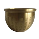 Maxbell Brass Fengshui Bowl Feng Shui Handcarved Wealth Luck Bai Fu for Good Luck Fu Bowl
