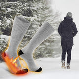Maxbell Heated Socks Foot Warmer Battery Powered Thermal for Riding Camping Indoor Gray No Battery