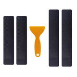 Maxbell 4Pcs Door Sill Entry Guards 3D Durable Scuff Plate Film for Car SUV Black