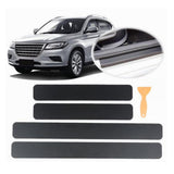 Maxbell 4Pcs Door Sill Entry Guards 3D Durable Scuff Plate Film for Car SUV Black