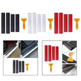 Maxbell 4Pcs Door Sill Entry Guards 3D Durable Scuff Plate Film for Car SUV Black