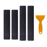 Maxbell 4Pcs Door Sill Entry Guards 3D Durable Scuff Plate Film for Car SUV Black
