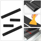 Maxbell 4Pcs Door Sill Entry Guards 3D Durable Scuff Plate Film for Car SUV Black