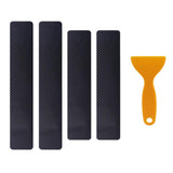 Maxbell 4Pcs Door Sill Entry Guards 3D Durable Scuff Plate Film for Car SUV Black