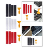 Maxbell 4Pcs Door Sill Entry Guards 3D Durable Scuff Plate Film for Car SUV Black