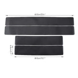 Maxbell 4Pcs Door Sill Entry Guards 3D Durable Scuff Plate Film for Car SUV Black
