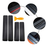 Maxbell 4Pcs Door Sill Entry Guards 3D Durable Scuff Plate Film for Car SUV Black