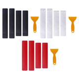 Maxbell 4Pcs Door Sill Entry Guards 3D Durable Scuff Plate Film for Car SUV Black