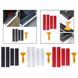 Maxbell 4Pcs Door Sill Entry Guards 3D Durable Scuff Plate Film for Car SUV Black