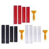 Maxbell 4Pcs Door Sill Entry Guards 3D Durable Scuff Plate Film for Car SUV Black
