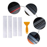Maxbell 4Pcs Door Sill Entry Guards 3D Durable Scuff Plate Film for Car SUV Silver