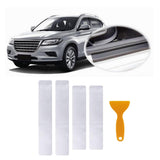 Maxbell 4Pcs Door Sill Entry Guards 3D Durable Scuff Plate Film for Car SUV Silver