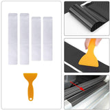 Maxbell 4Pcs Door Sill Entry Guards 3D Durable Scuff Plate Film for Car SUV Silver