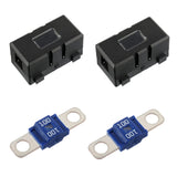 Maxbell Multipurpose Car Fuse Holder Circuit Protection Dampproof for Trucks 2x Holder 100A Fuses
