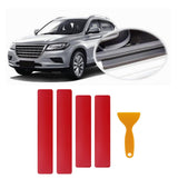 Maxbell 4Pcs Door Sill Entry Guards 3D Durable Scuff Plate Film for Car SUV Red