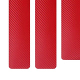 Maxbell 4Pcs Door Sill Entry Guards 3D Durable Scuff Plate Film for Car SUV Red