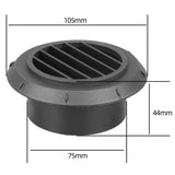 Maxbell Car Air Vent Outlet Black Parts Flat Grille Parking Ventilation for RV