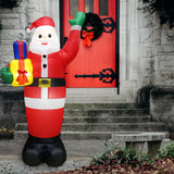 Maxbell LED Inflatable Santa Festival Santa Ornament for Backyard Garden Decoration
