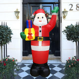 Maxbell LED Inflatable Santa Festival Santa Ornament for Backyard Garden Decoration