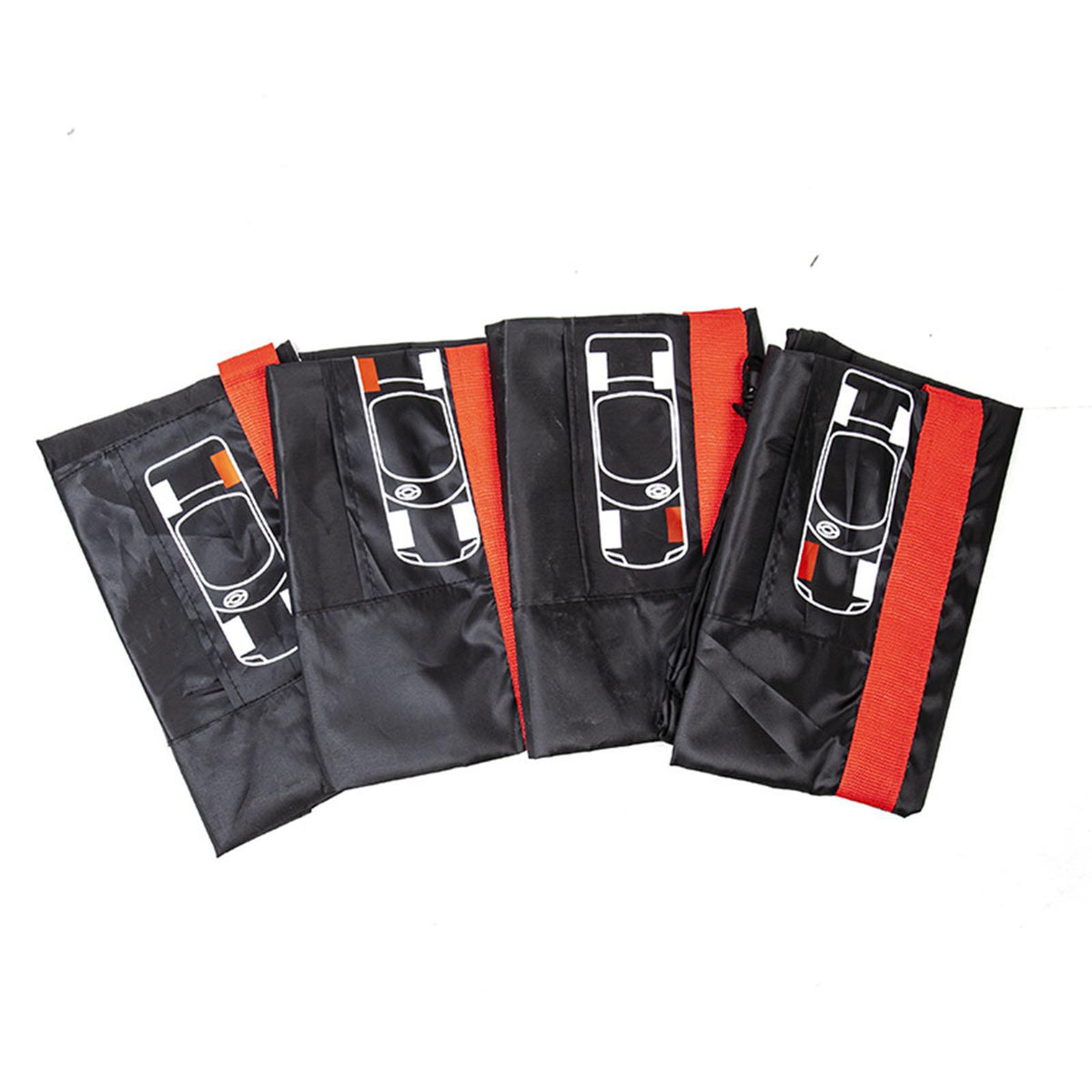 Maxbell 4x Tire Cover Waterproof Tyre Wheel Storage Bag for Truck Camper Car Small red