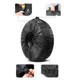 Maxbell 4x Tire Cover Waterproof Tyre Wheel Storage Bag for Truck Camper Car Large Black