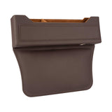 Maxbell Car Seat Gap Organizer PU Leather Universal for Phones Keys Cards Brown