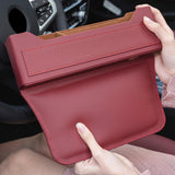 Maxbell Car Seat Gap Organizer PU Leather Universal for Phones Keys Cards Red