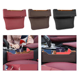 Maxbell Car Seat Gap Organizer PU Leather Universal for Phones Keys Cards Red
