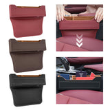 Maxbell Car Seat Gap Organizer PU Leather Universal for Phones Keys Cards Red