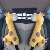 Maxbell Car Strap Pillow Neck Support pillow for Auto Decoration Giraffe Left