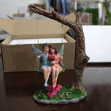 Maxbell Resin Fairy Statue Micro Landscape Waterproof for Fairy Garden Lawn Decor