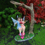 Maxbell Resin Fairy Statue Micro Landscape Waterproof for Fairy Garden Lawn Decor