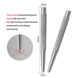 Maxbell Metal Positioning Punch Non Slip Knurling Handle Drill Bit Borehole