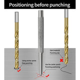 Maxbell Metal Positioning Punch Non Slip Knurling Handle Drill Bit Borehole