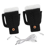 Maxbell USB Electric Heated Gloves Thermal Gloves Hand Warmer for Running Cycling Black