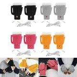 Maxbell USB Electric Heated Gloves Thermal Gloves Hand Warmer for Running Cycling Black
